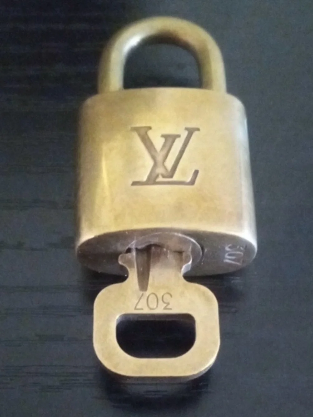 Louis Vuitton Brass Padlock And Matching Key #307